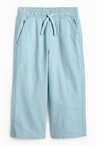 Děti - chlapci - Kalhoty - tyrkysová