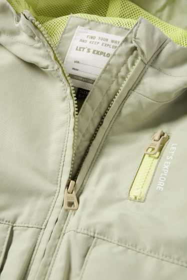 Baby: jongens - Babyjas met capuchon - waterafstotend - mintgroen