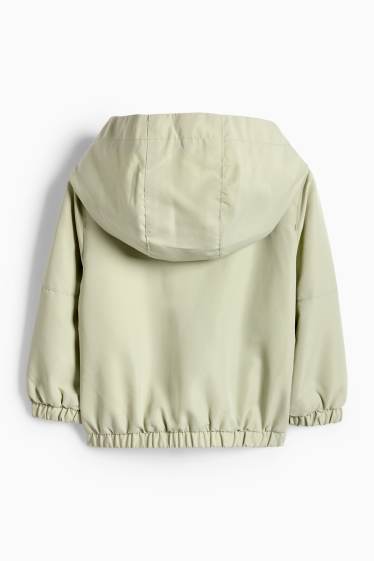 Baby: jongens - Babyjas met capuchon - waterafstotend - mintgroen