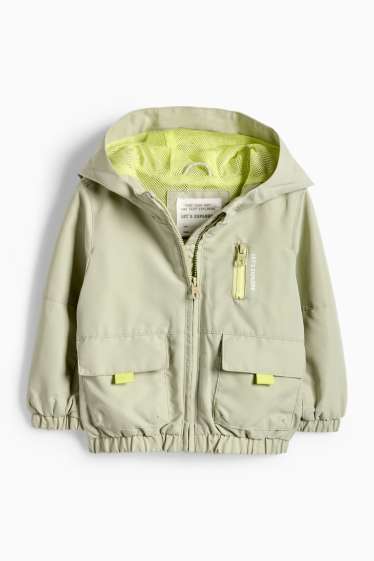 Baby: jongens - Babyjas met capuchon - waterafstotend - mintgroen