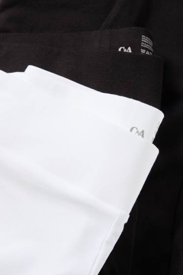 Damen - Multipack 2er - Capri-Leggings - schwarz / weiß