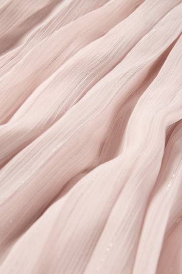 Bambine - Tuta plissettata - effetto brillante - rosa