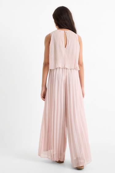 Bambine - Tuta plissettata - effetto brillante - rosa