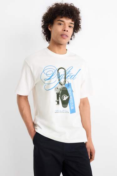 Herren - T-Shirt - Relaxed Fit - weiß