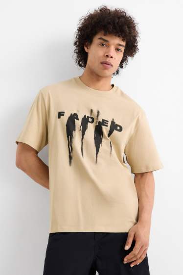 Men - T-shirt - relaxed fit - beige