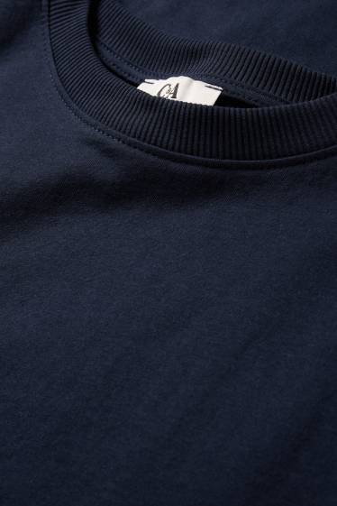 Dona - Samarreta de mànigues curtes - oversized - blau fosc