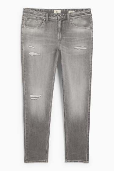 Pánské - Slim tapered jeans - šedá