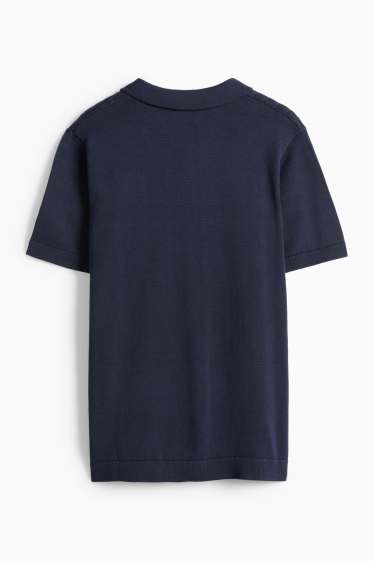 Children Boys - Polo shirt - textured - dark blue