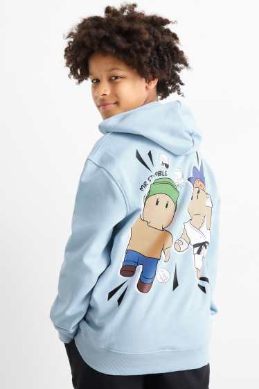 Kinderen: jongens - Stumble Guys - hoodie - lichtblauw