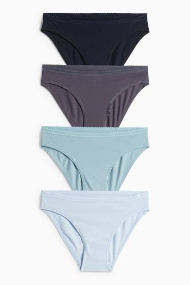 Femei - Multipack 4 perechi - chiloți - albastru deschis