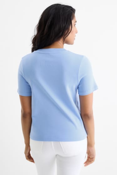 Damen - T-Shirt - Slim Fit - hellblau