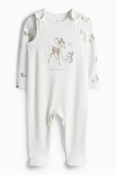 Miminka - dívky - Bambi - souprava dětského overalu - 2dílná - bílá