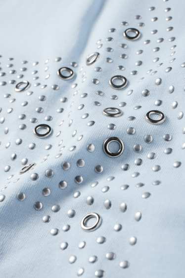 Enfants filles - Étoile - T-shirt - bleu clair