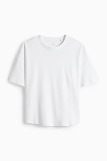 Damen - T-Shirt - Oversized - weiss