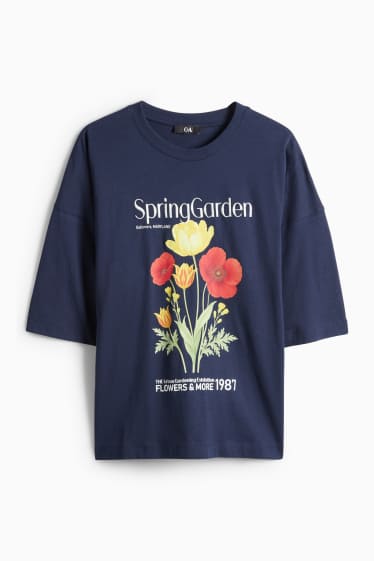 Dámské - Tričko - regular fit - tmavomodrá