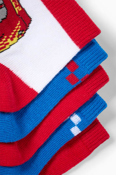 Kinder Jungen - Multipack 5er - Cars - Socken mit Motiv - rot / blau