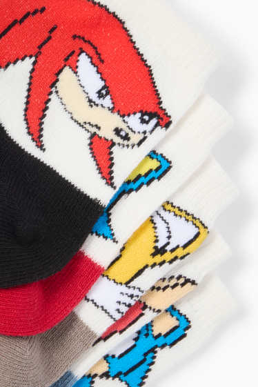 Enfants garçons - Lot de 5 paires - Sonic - chaussettes à motif - coloré