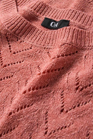 Dámské - Svetr - tmavě růžová