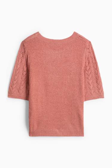 Dámské - Svetr - tmavě růžová