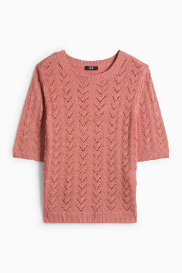 Dámské - Svetr - tmavě růžová