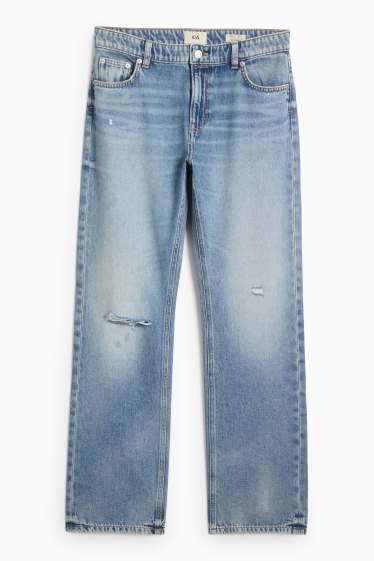Women - Straight jeans - low-rise waist - denim-light blue