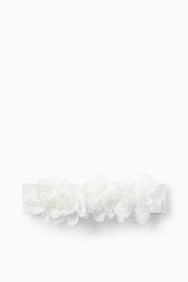 Baby: meisjes - Baby zweetband - wit