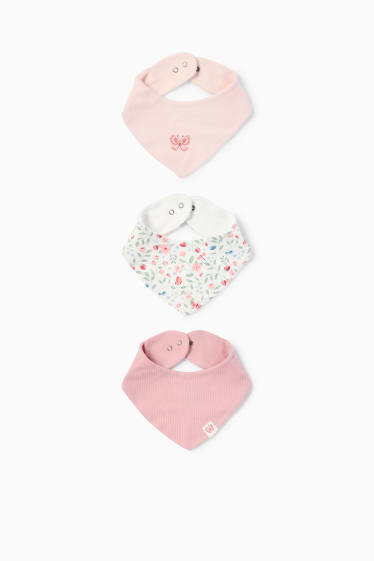 Baby: meisjes - Baby slabbetje - wit / roze