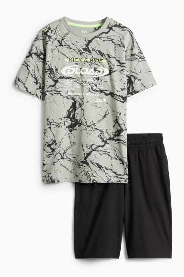 Nen - Conjunt - samarreta de màniga curta i pantalons curts - 2 peces - verd clar