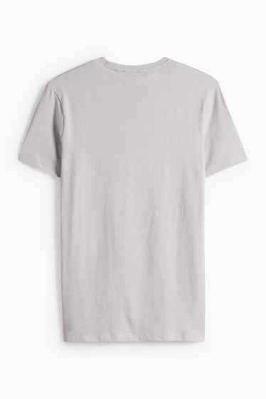 Pánské - Tričko - světle šedá