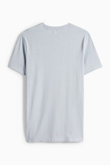 Pánské - Tričko - světle modrá