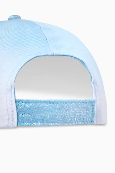 Kinderen: meisjes - Frozen - baseballpet - glanseffect - lichtblauw