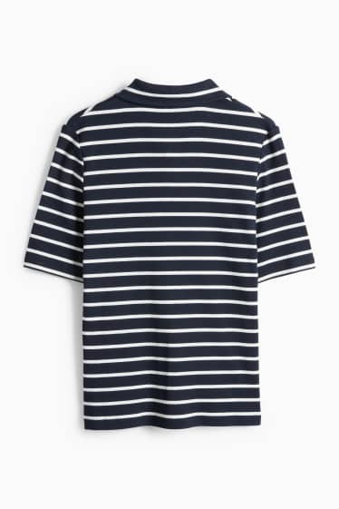 Femei - Tricou - albastru închis / alb