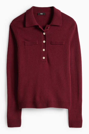 Femei - Pulover - bordo