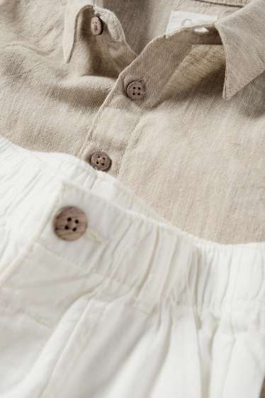 Bébés garçons - Tenue bébé - 2 pièces - blanc / beige