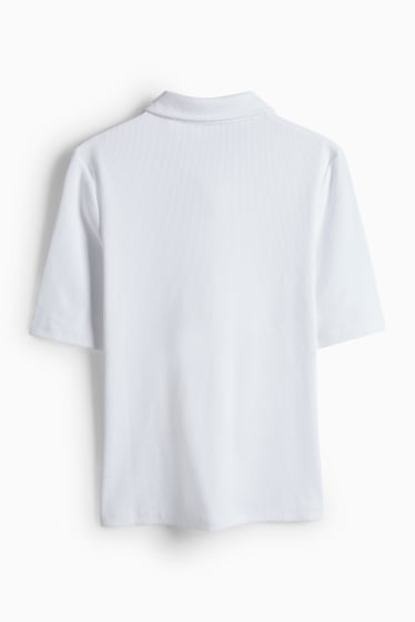 Donna - Polo - regular fit - a righe - bianco