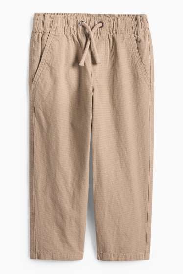 Kinder Buben - Hose mit Leinen-Anteil - beige