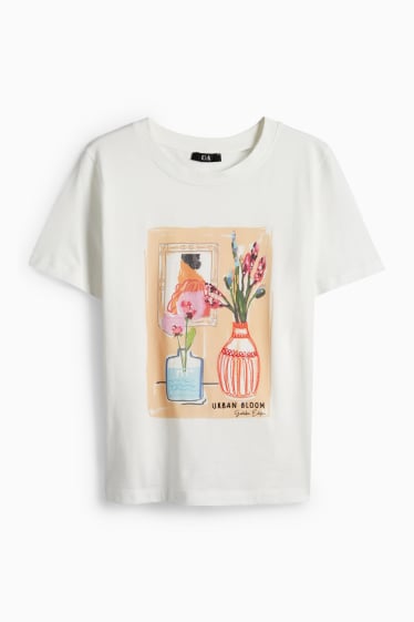 Donna - T-shirt - regular fit - bianco