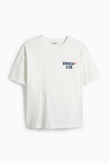 Damen - T-Shirt - Oversized - weiß