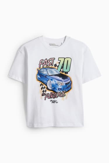 Children Boys - Fast & Furious - short sleeve T-shirt - white