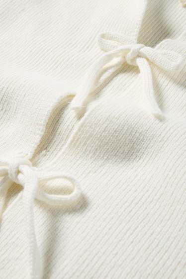 Damen - Strickjacke - cremeweiss