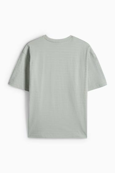 Děti - chlapci - Tričko s krátkým rukávem - pruhované - strukturované - mátově zelená