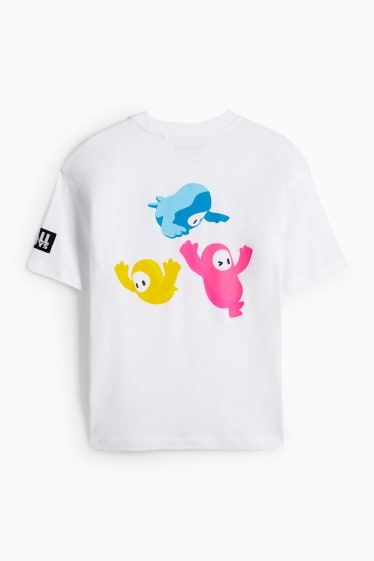 Children Boys - Fall Guys - short sleeve T-shirt - white