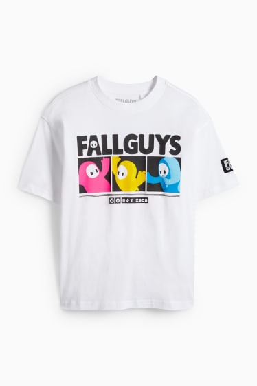 Children Boys - Fall Guys - short sleeve T-shirt - white