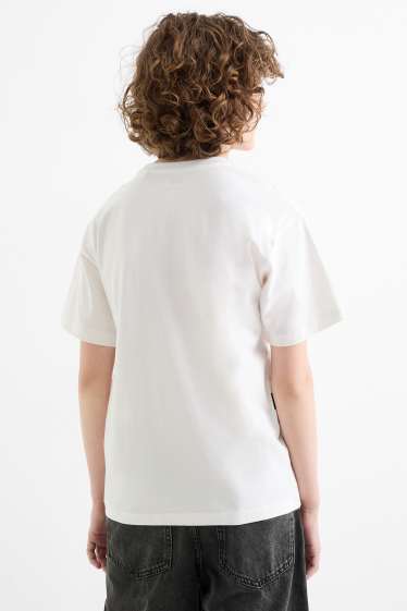Children Boys - New York City - short sleeve T-shirt - white / black