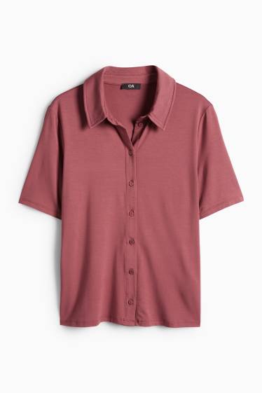 Damen - Hemdbluse - bordeaux