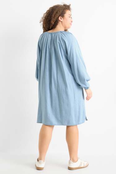 Dona - Vestit-túnica - aspecte texà - texà blau clar