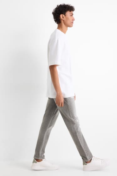 Pánské - Slim tapered jeans - šedá