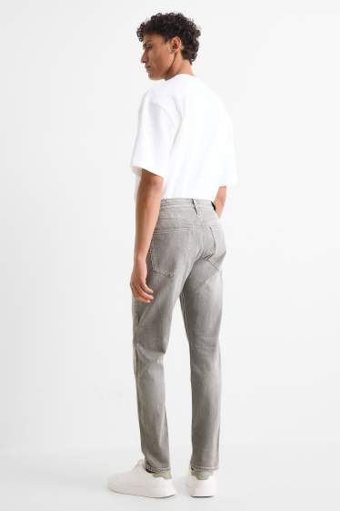 Pánské - Slim tapered jeans - šedá