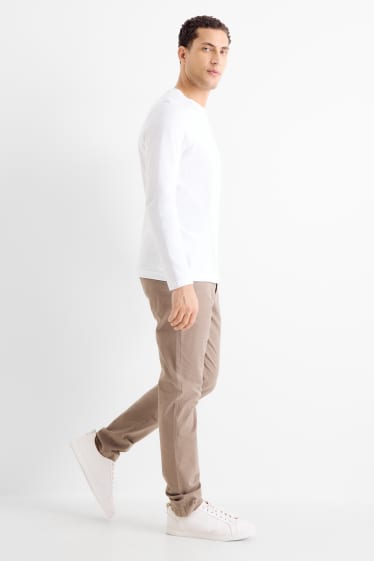 Bărbați - Chino - slim fit - structurați - maro