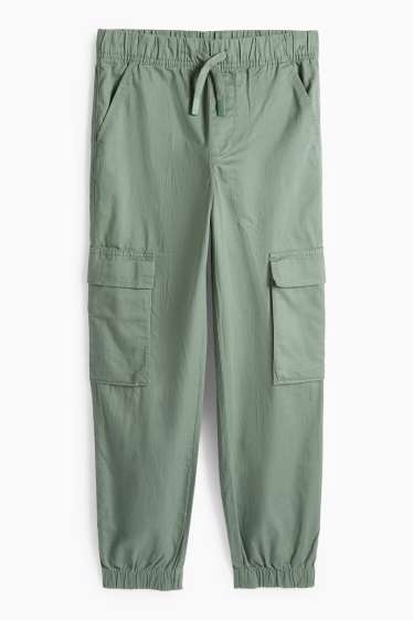 Enfants garçons - Pantalon cargo - vert foncé